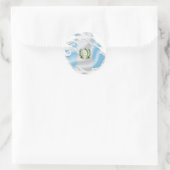 Guatemala scheurt vlag ronde sticker (Tas)