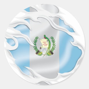 Guatemala scheurt vlag ronde sticker