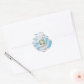 Guatemala scheurt vlag ronde sticker (Envelop)