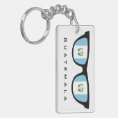 Guatemala Shades aangepaste tekst en kleurenketen Sleutelhanger (Voorkant Links)