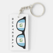 Guatemala Shades aangepaste tekst en kleurenketen Sleutelhanger (achterkant)