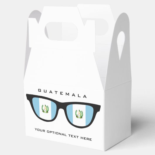 Guatemala Shades aangepaste tekst & kleurgunstvak Bedankdoosjes (Geopend)