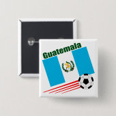 Guatemala Soccer Team Vierkante Button 5,1 Cm (Voorkant /achterkant)