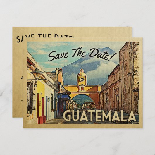 Guatemala sparen de Datum Briefkaarten (Voorkant / Achterkant)