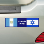 Guatemala staat met Israël Bumpersticker (Op auto)