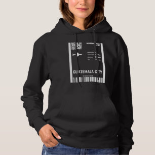 Guatemala Stad Boarding Pass Luchtvaartmaatschappi Hoodie