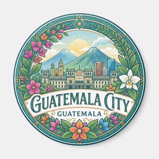 Guatemala-Stad Guatemala Magneet (Voorkant)