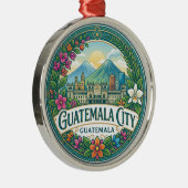 Guatemala-Stad Guatemala Metalen Ornament (Rechts)