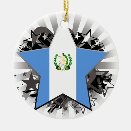 Guatemala Star Keramisch Ornament (Voorkant)