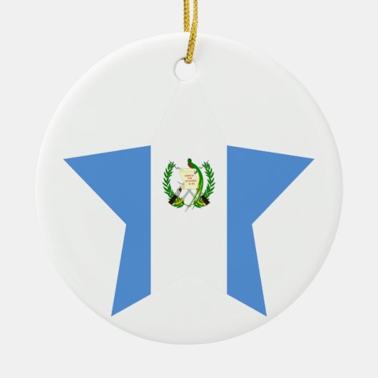 Guatemala Star Keramisch Ornament (Voorkant)