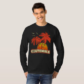 Guatemala Summer Palm Trees 80s Beach Sunset T-shirt (Voorkant volledig)
