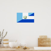 guatemala - symbool van de halve vlag van salvador poster (Keuken)