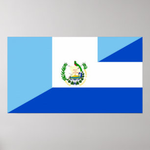 guatemala - symbool van de halve vlag van salvador poster