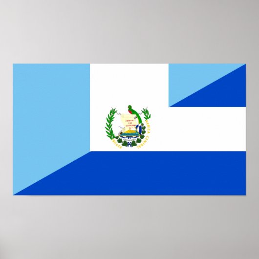 guatemala - symbool van de halve vlag van salvador poster (Voorkant)