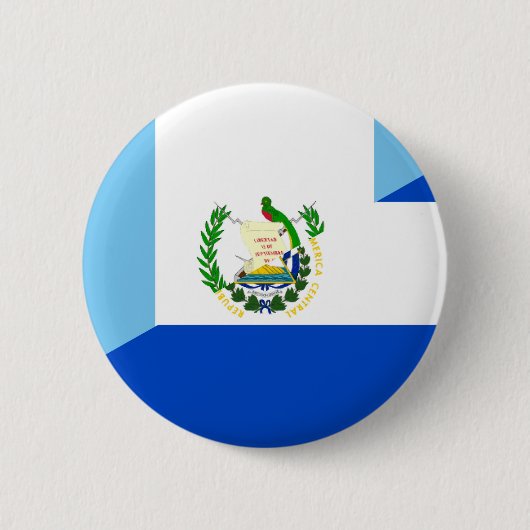 guatemala - symbool van de halve vlag van salvador ronde button 5,7 cm (Voorkant)