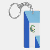 guatemala - symbool van de halve vlag van salvador sleutelhanger (Voorkant Links)