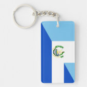 guatemala - symbool van de halve vlag van salvador sleutelhanger (Voorkant)