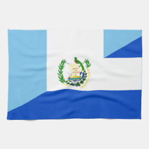 guatemala - symbool van de halve vlag van salvador theedoek
