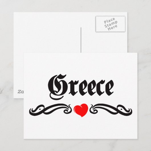 Guatemala Tattoo Style Briefkaart (Voorkant / Achterkant)