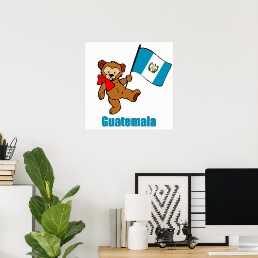 Guatemala Teddy Bear Poster (Thuiskantoor)