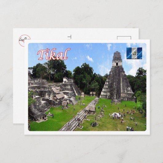 Guatemala - Tikal Mayan - Ruins - Briefkaart (Voorkant / Achterkant)