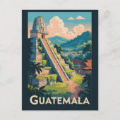 Guatemala Tikal Nationaal Park Illustratie Reizen Briefkaart (Voorkant)