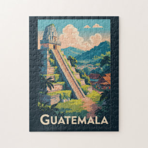 Guatemala Tikal Nationaal Park Illustratie Reizen Legpuzzel