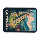 Guatemala Tikal Nationaal Park Illustratie Reizen Magneet (Horizontaal)