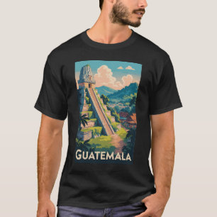 Guatemala Tikal Nationaal Park Illustratie Reizen T-shirt