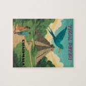 GUATEMALA, TIKAL PETEN Retro poster Legpuzzel (Horizontaal)