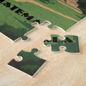 GUATEMALA, TIKAL PETEN Retro poster Legpuzzel (Zijkant)