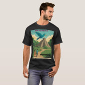 GUATEMALA, TIKAL PETEN Retro poster T-shirt (Voorkant volledig)