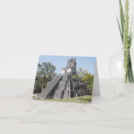 Guatemala Tikal Ruins Temple Kaart (Voorkant)
