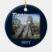 Guatemala Tikal Ruins Temple Keramisch Ornament (Achterkant)