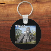 Guatemala Tikal Ruins Temple Sleutelhanger (Voorkant)