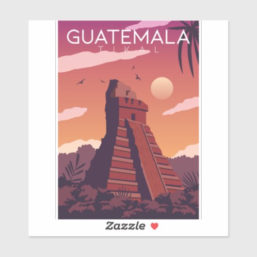 Guatemala Tikal Sticker (Vel)