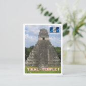 Guatemala - Tikal - Temple I - Briefkaart (Staand voorkant)