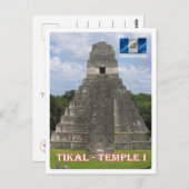 Guatemala - Tikal - Temple I - Briefkaart (Voorkant / Achterkant)
