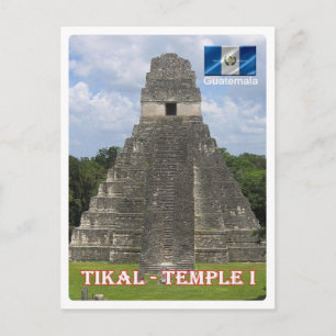Guatemala - Tikal - Temple I - Briefkaart