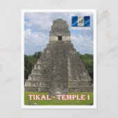 Guatemala - Tikal - Temple I - Briefkaart (Voorkant)