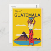  Guatemala Travel Poster Briefkaart (Voorkant / Achterkant)