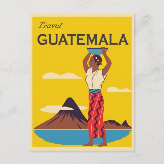  Guatemala Travel Poster Briefkaart (Voorkant)