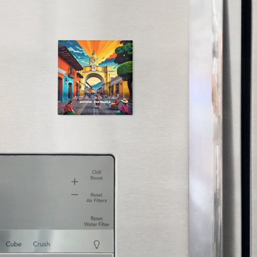 Guatemala Travel Vintage Poster Antigua Magneet (Insitu (Koelkast))