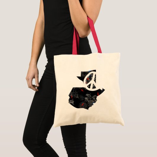 Guatemala Trendy Vredesbord met Guatemalteekse kaa Tote Bag (Voorkant (product))