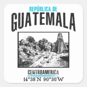 Guatemala Vierkante Sticker