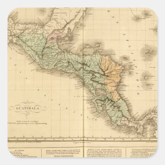 Guatemala Vierkante Sticker (Voorkant)