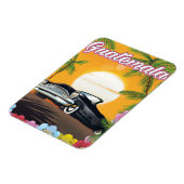Guatemala vintage auto reisposter magneet (Linkerzijde)