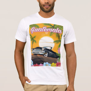Guatemala vintage auto reisposter t-shirt