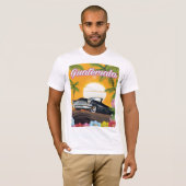 Guatemala vintage auto reisposter t-shirt (Voorkant volledig)