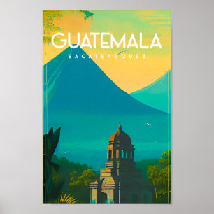 guatemala vintage - poster druk